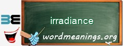 WordMeaning blackboard for irradiance